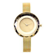 k0100 custom watch Fashion Luxury Ladies Watch Prism face Steel Mesh Quartz Women Watches Top Brand